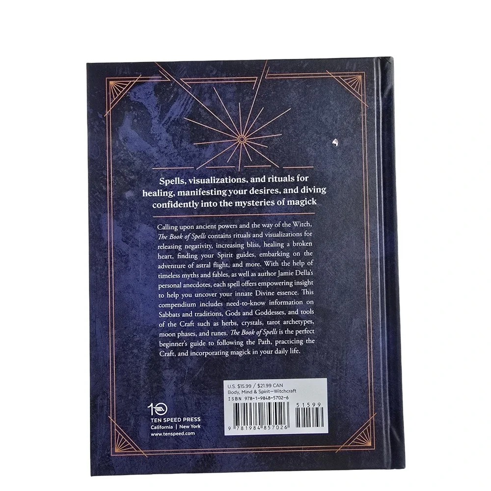 THE BOOK OF SPELLS Hardcover Witchcraft Magick Guide Jamie Della Blue - Picture 2 of 3